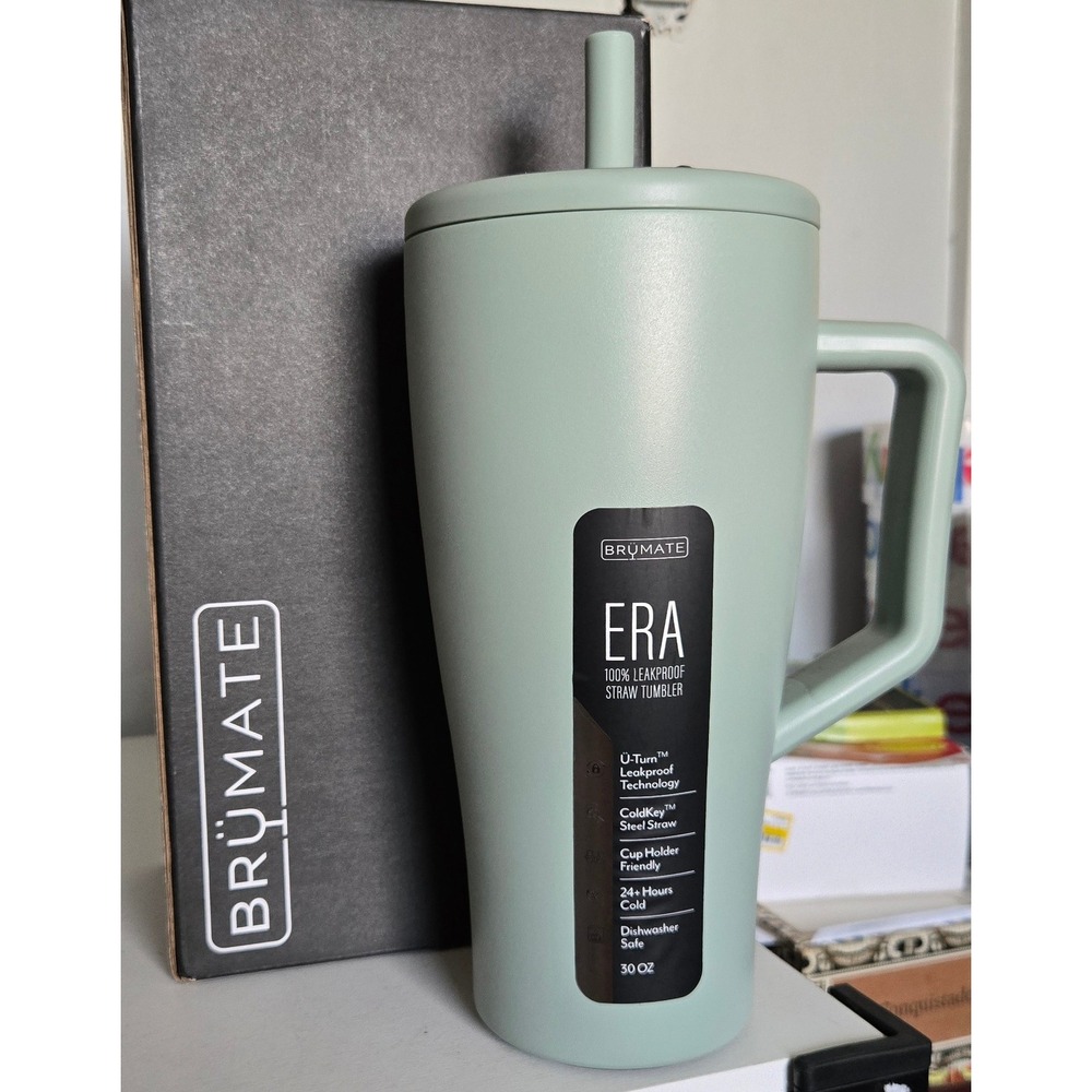 BruMate Era 30oz Leakproof Straw Tumbler Sage Green DWER30SGE Insulated Mug